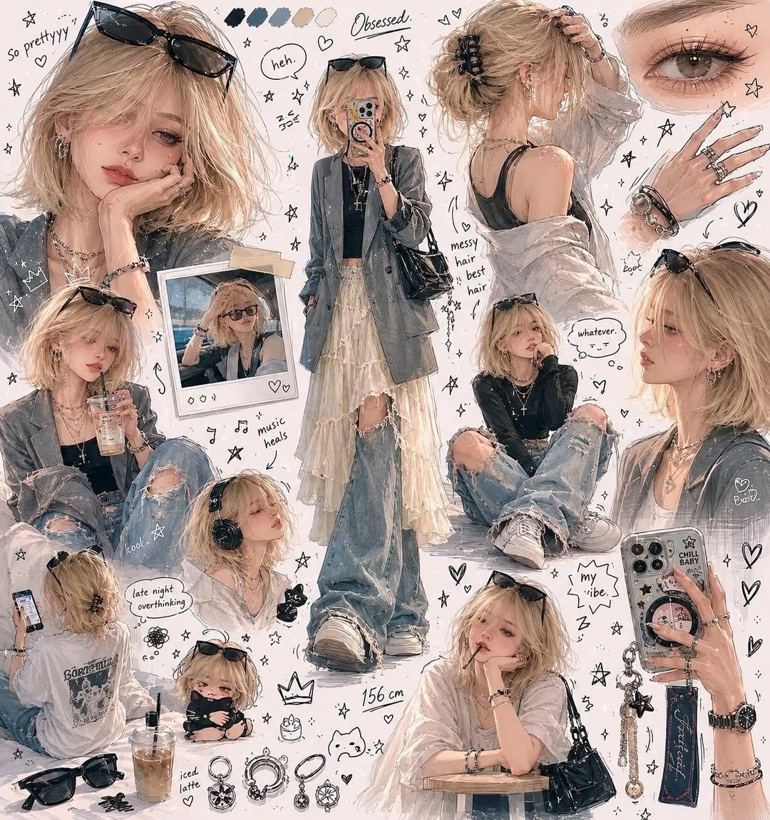 Fashion collage sheet