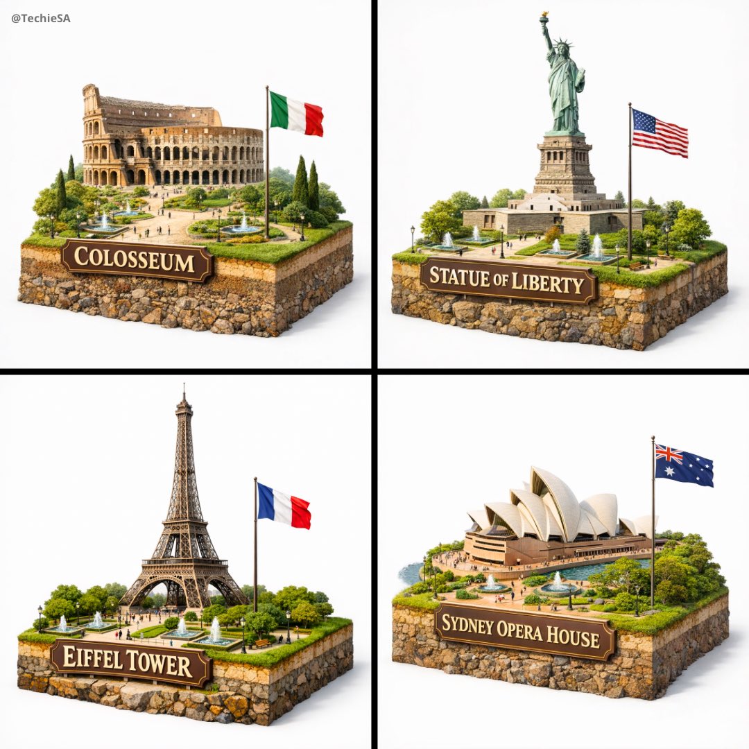 创建一个 的超写实 3D 立体模型风格微缩景观
