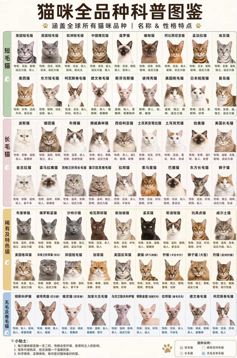 猫咪全品种科普图鉴
